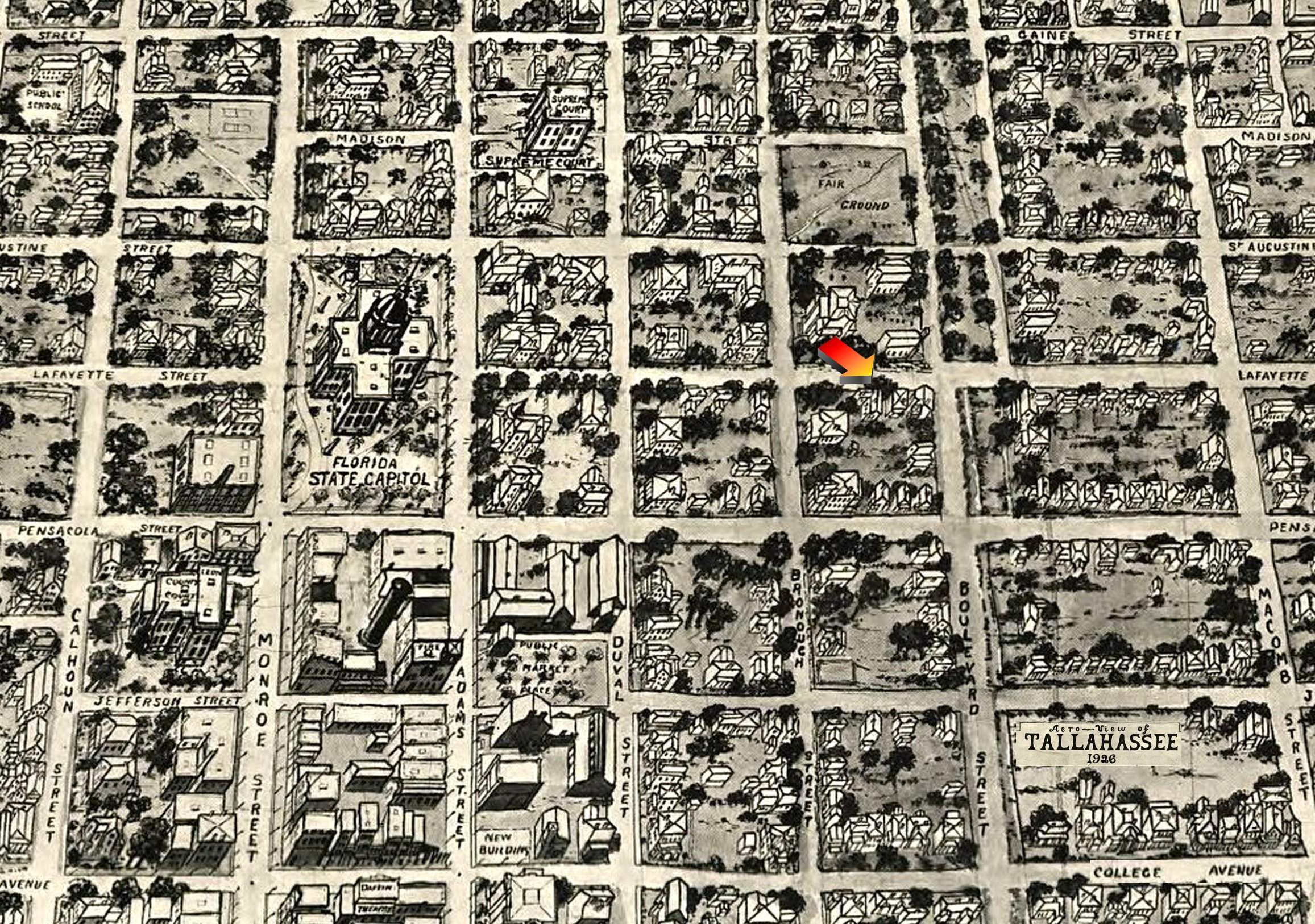 1926~TallaAerialDrawing - Tallahassee, Florida